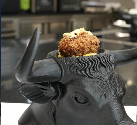 Croquetas de Falda de Ternera Pajuna de Sierra Nevada con Leche y Mantequilla de Oveja de La Alpujarra